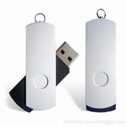 Plastic and Metal Swivel USB Flash Drives, Support Plug-and-play Function, Easy to Use